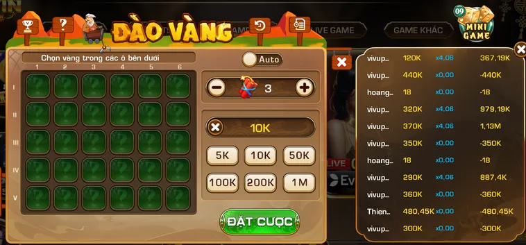 Minigame Đào Vàng Tại Iwin Club Đỉnh Cao Trò Chơi Giải Trí Chinh Phục Thưởng Lớn